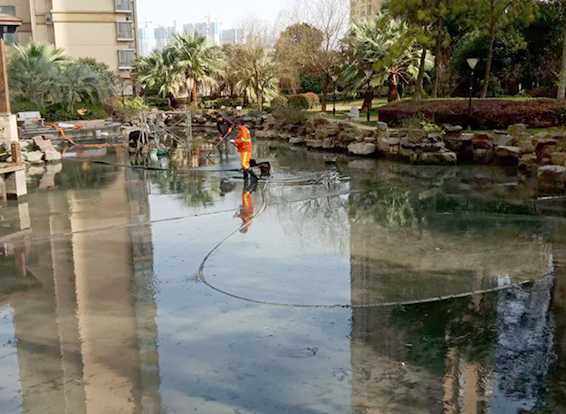 融水景观池淤泥清理